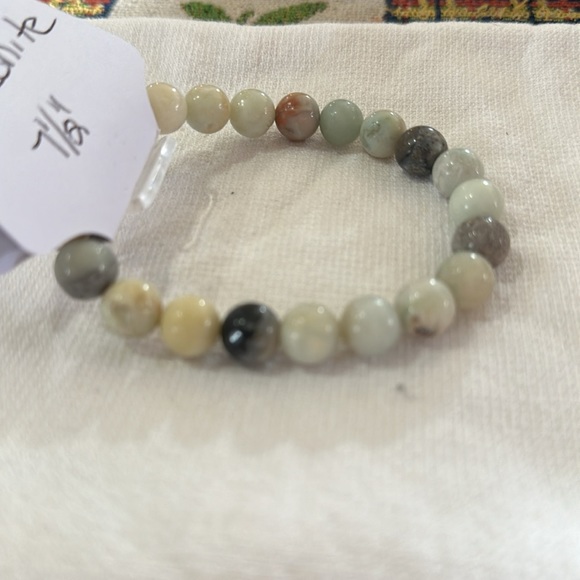 Hand Crafted Amazonite Stretch Bracelet - Picture 3 of 8